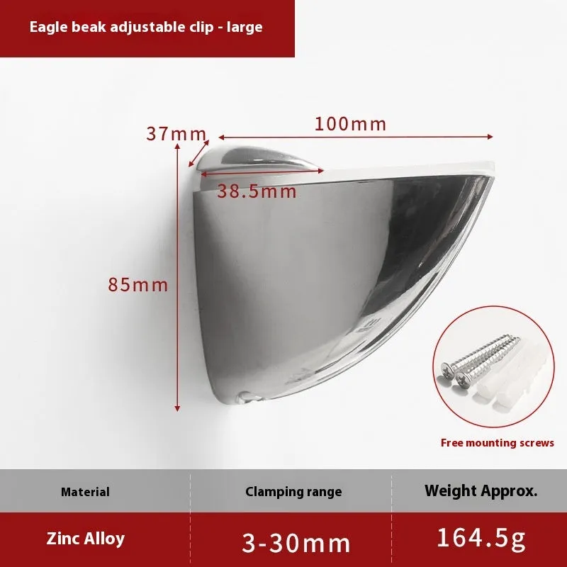 Thickened adjustable partition holder with electroplated metal finish in modern simplicity style