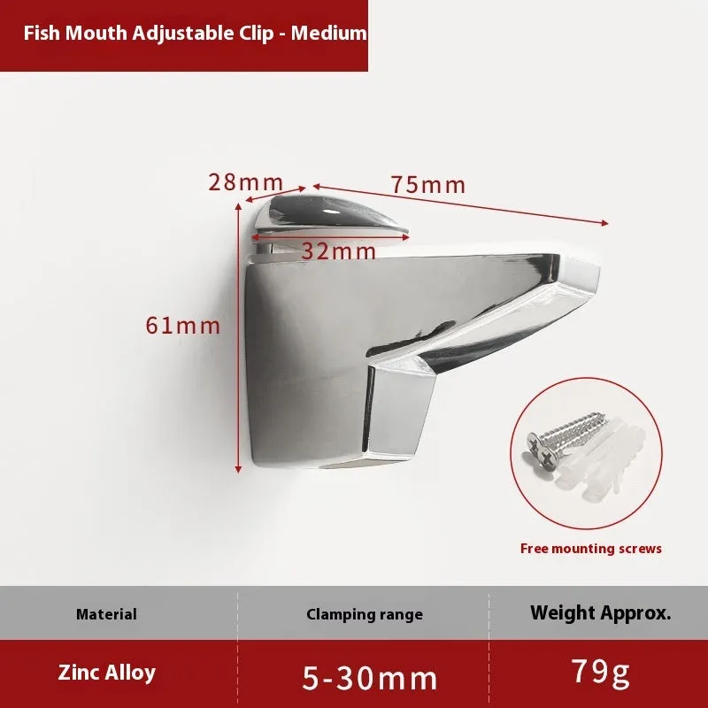 Thickened adjustable partition holder with electroplated metal finish in modern simplicity style