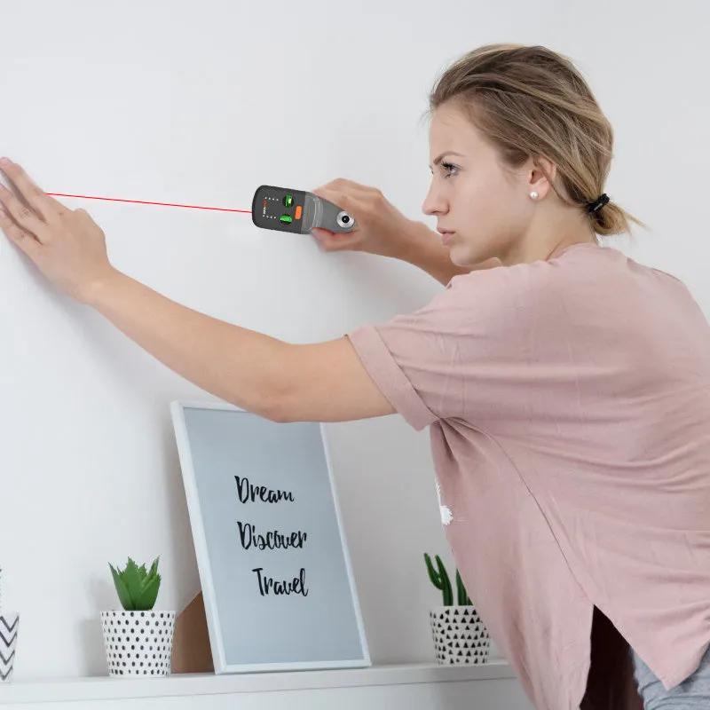 Electric hammer drill dust collector bracket with red laser level, 77x52x190mm size with rechargeable battery