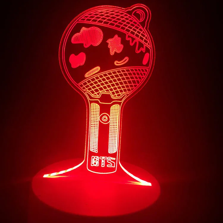 Acrylic transparent display stand holding BTS Light 101 Tower Gem building lamp