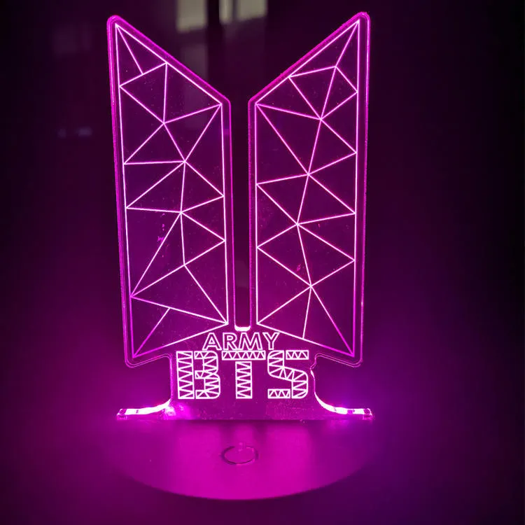 Acrylic transparent display stand holding BTS Light 101 Tower Gem building lamp
