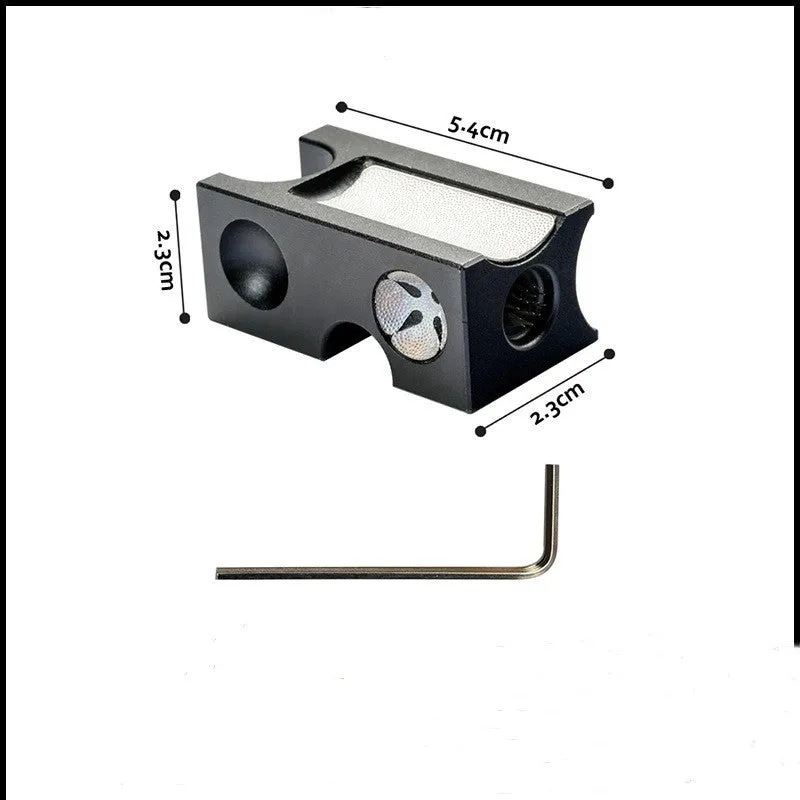 Black all-metal billiard cue leather tip repair device for snooker and pool cue maintenance