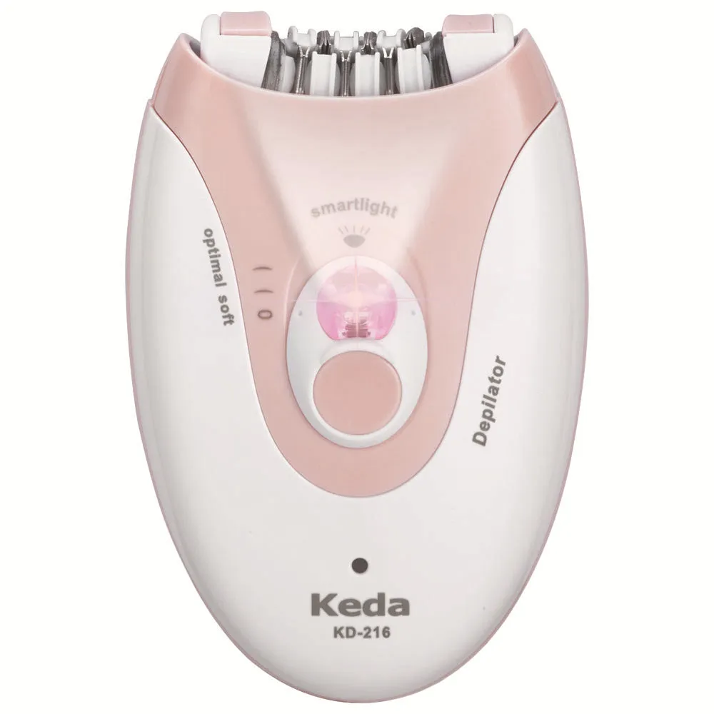 KEDA-216 coloured USB electric hair removal device with brush and charger