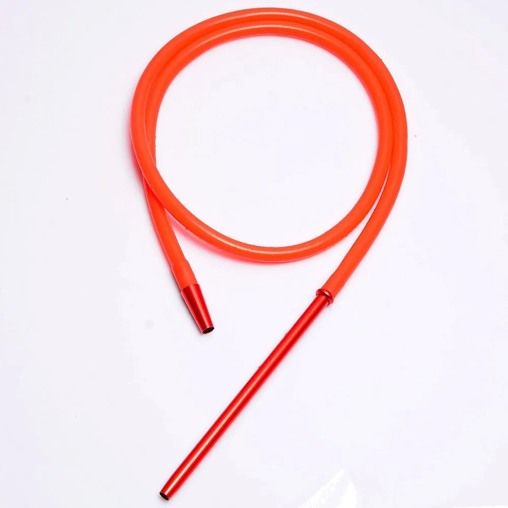 Creative silicone hookah hose in red blue green black silver gray clear colours with aluminium material
