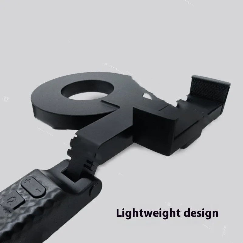 Black handheld LED fill light for phone photography measuring 14.5 x 25.8 x 4.7 cm