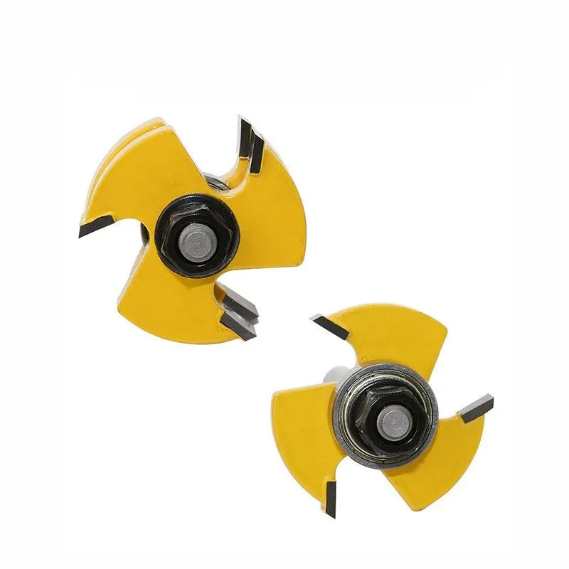 Three-tooth T-shaped tenon joining knife woodworking T-slot milling cutter with carbide 8 mm shank