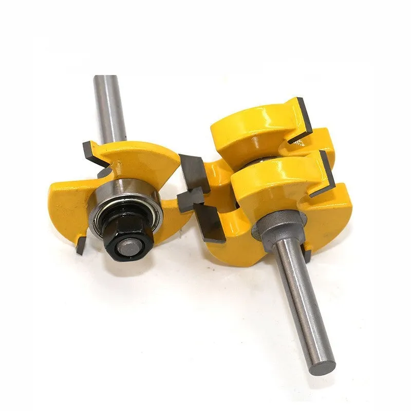 Three-tooth T-shaped tenon joining knife woodworking T-slot milling cutter with carbide 8 mm shank