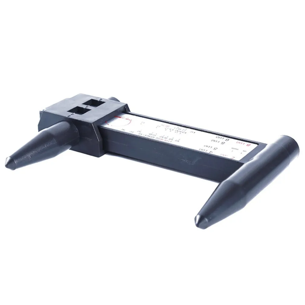 Digital hole distance measuring tool with plastic construction for wheel hub modification projects