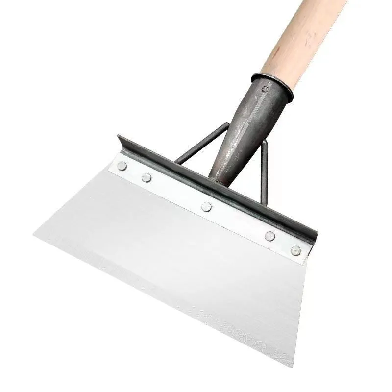 Manganese steel thickened cleaning shovel with tool steel construction in five size options
