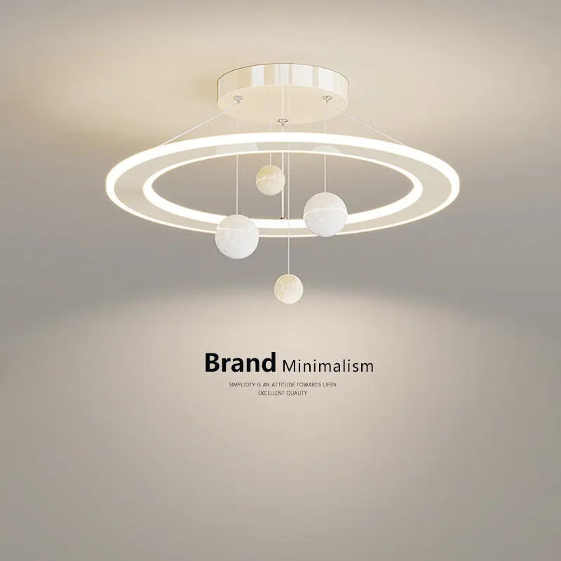 Modern children's bedroom chandelier ceiling light with dimmable white and pink lighting options