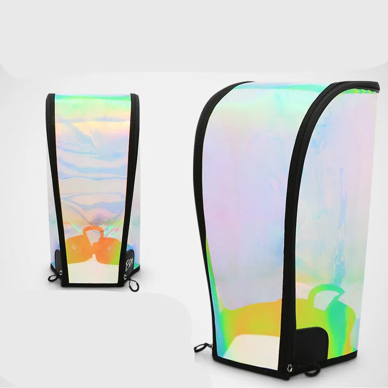 Colourful transparent bag hat with adjustable buckle for waterproof ball bag protection