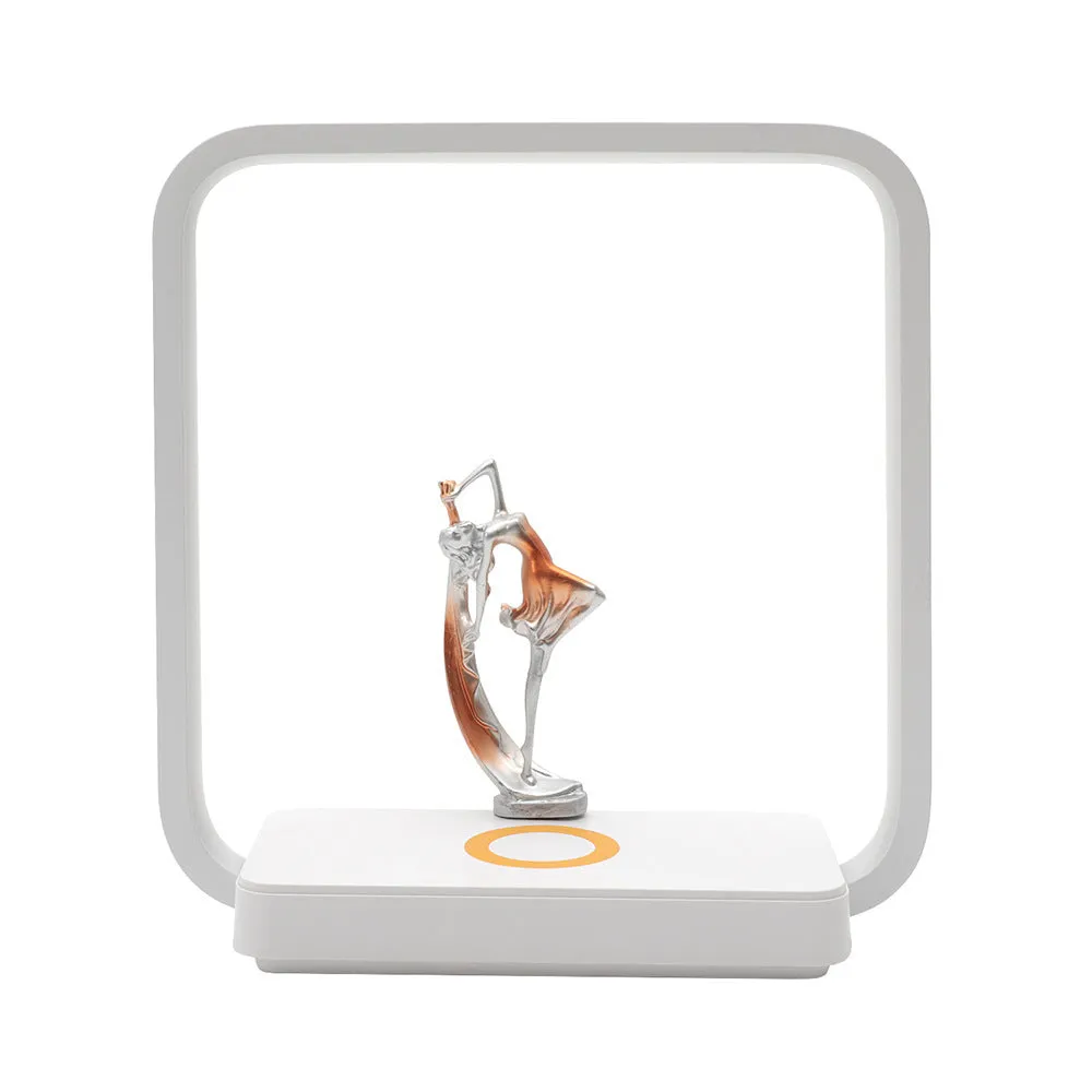 Blue wireless charging atmosphere table lamp with 15W output and decorative lighting