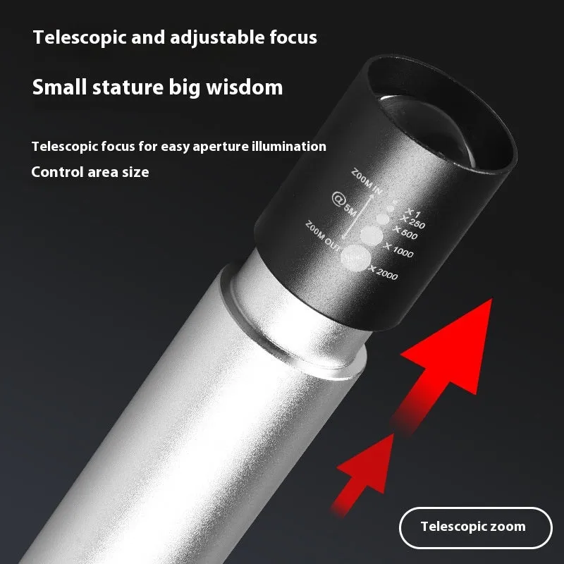 Black and silver aluminium red light therapy mosquito repellent lamp with USB charging port.