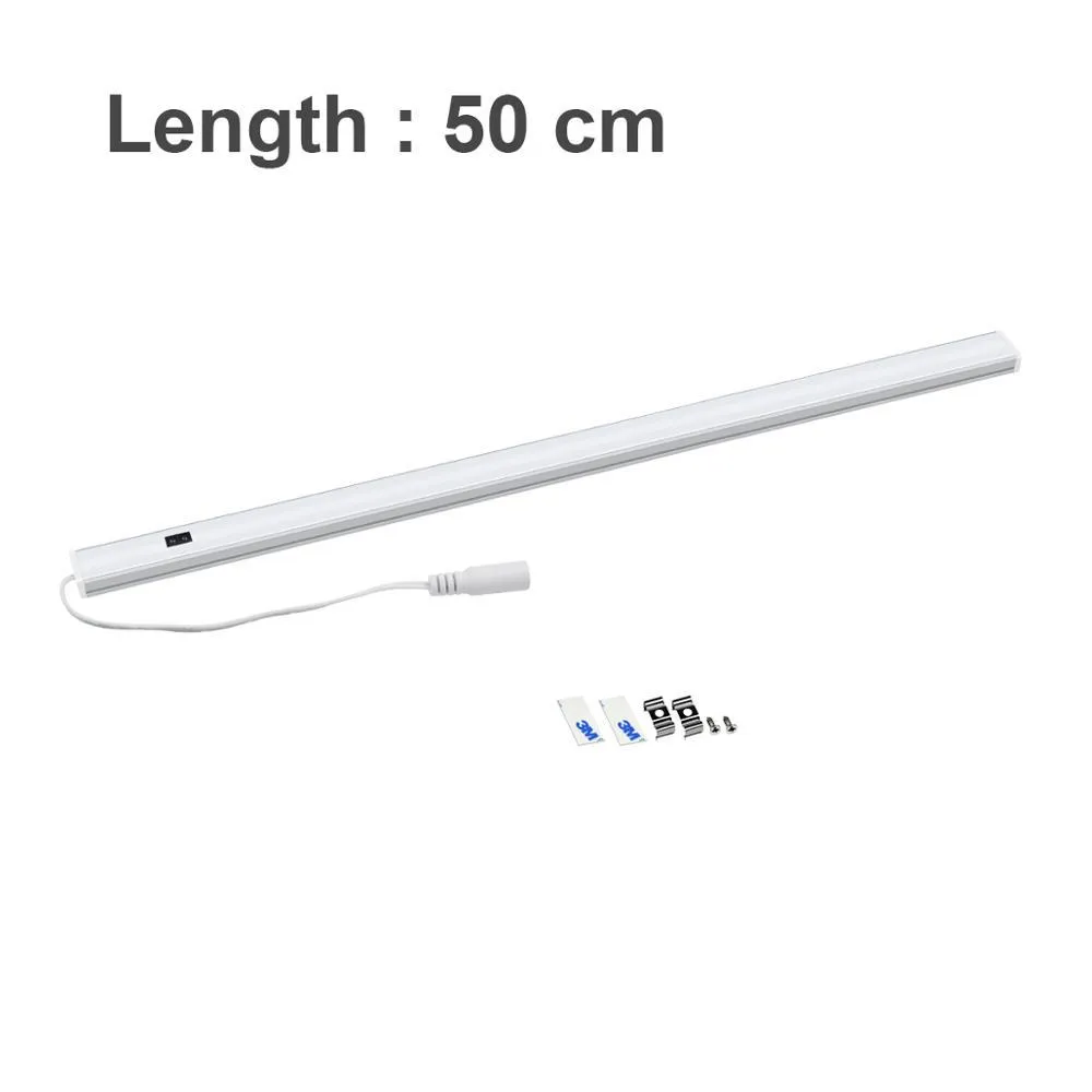 Aluminium profile LED strip bar light for cabinet and bookcase lighting in three sizes