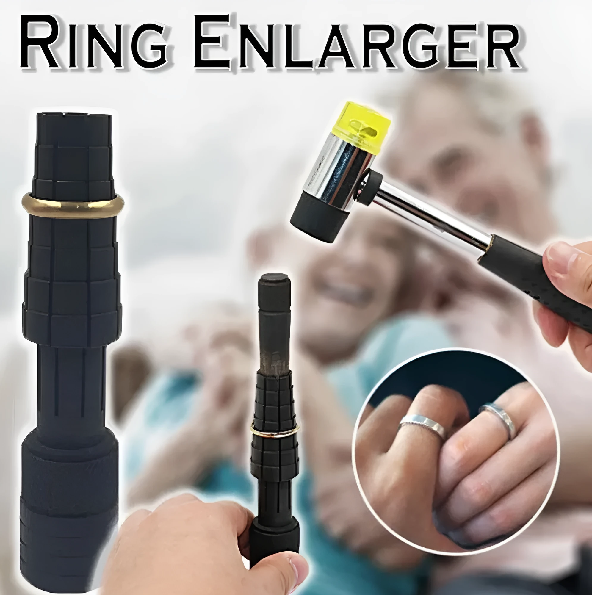 Ring expansion size adjustment plastic repair tool with ring stretcher changer for jewellery repair