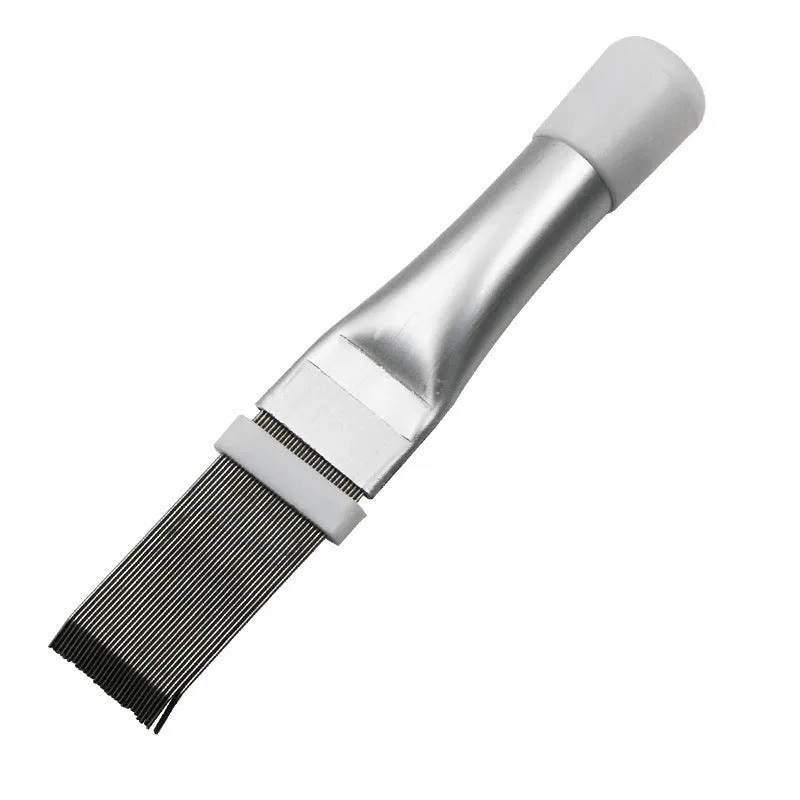 Stainless steel air conditioner fin comb cleaning brush and metal fin comb tool set