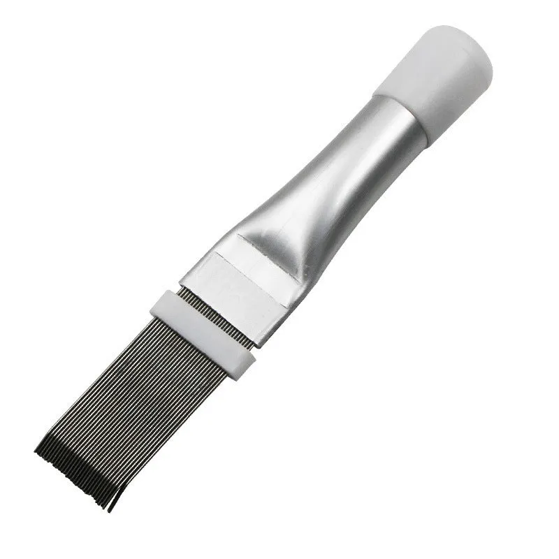 Stainless steel air conditioner fin comb cleaning brush and metal fin comb tool set