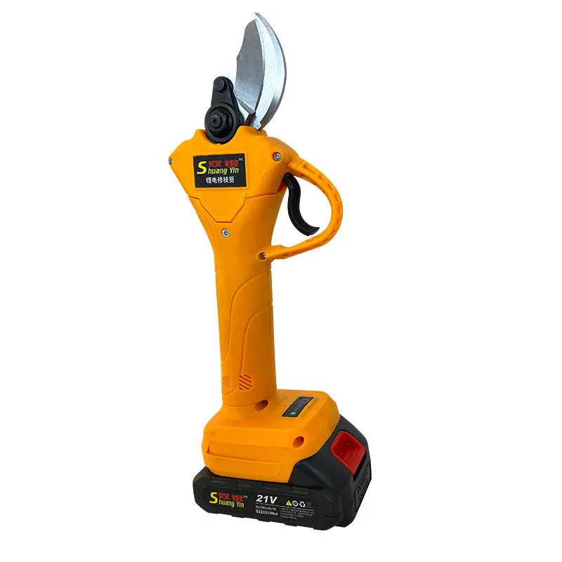 Double Silver SY350 electric garden shears with lithium batteries for fruit tree branch pruning