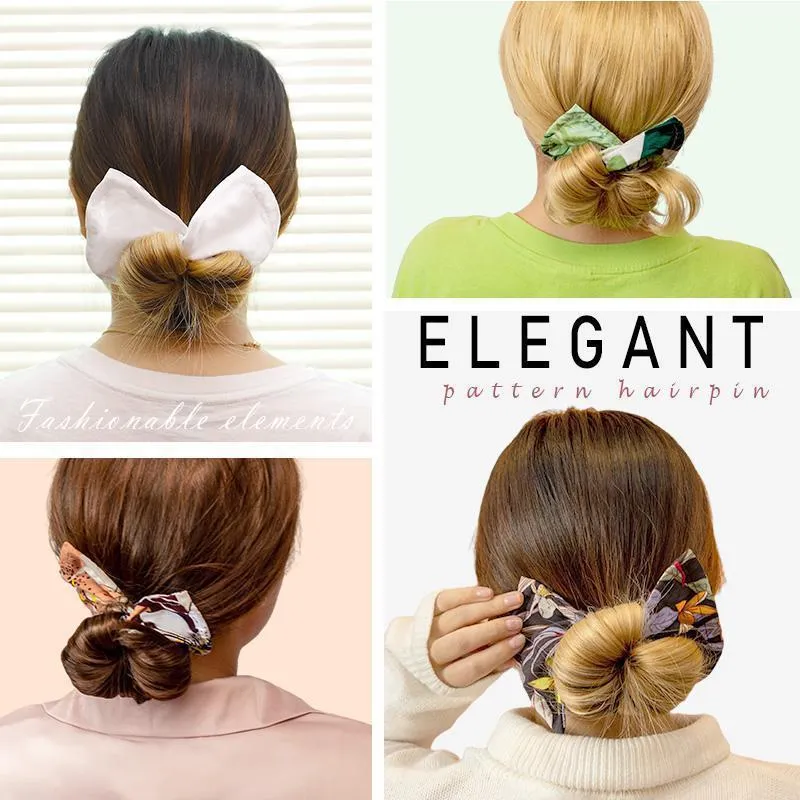 Ladies cotton headband in French retro style with bowknot, shown in multiple colour set options.