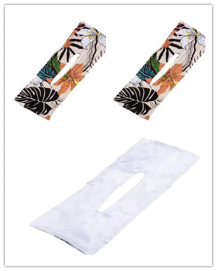 Ladies cotton headband in French retro style with bowknot, shown in multiple colour set options.