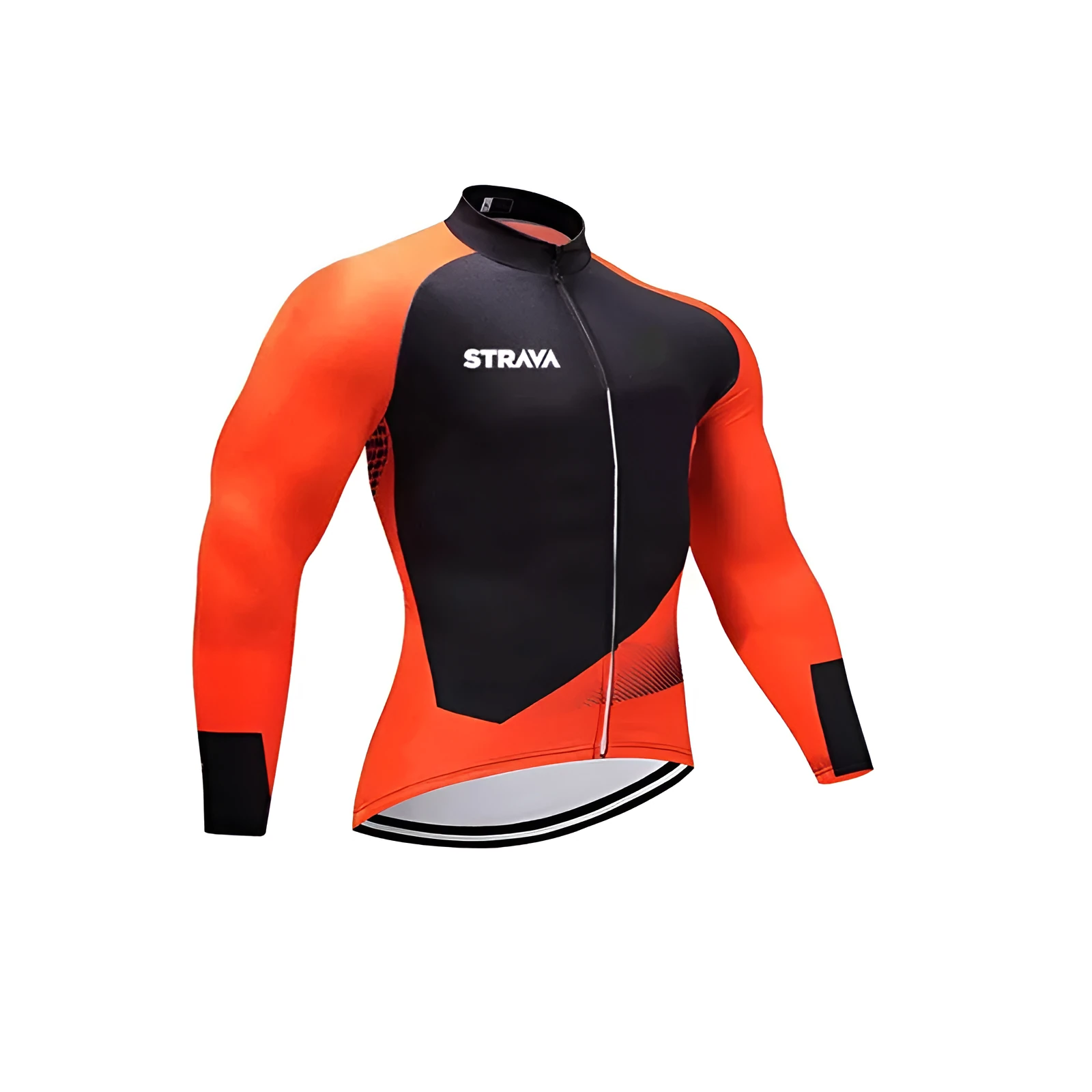 Patterned short-sleeve cycling jersey made from blue and white breathable mesh fabric.