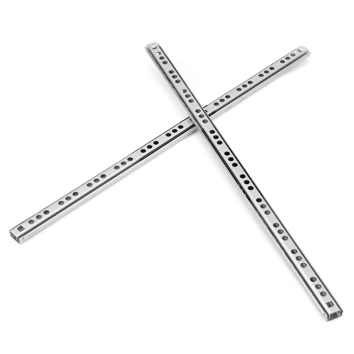 Ultra-narrow 17mm drawer slide rail with ball bearing mechanism and two-section expansion design
