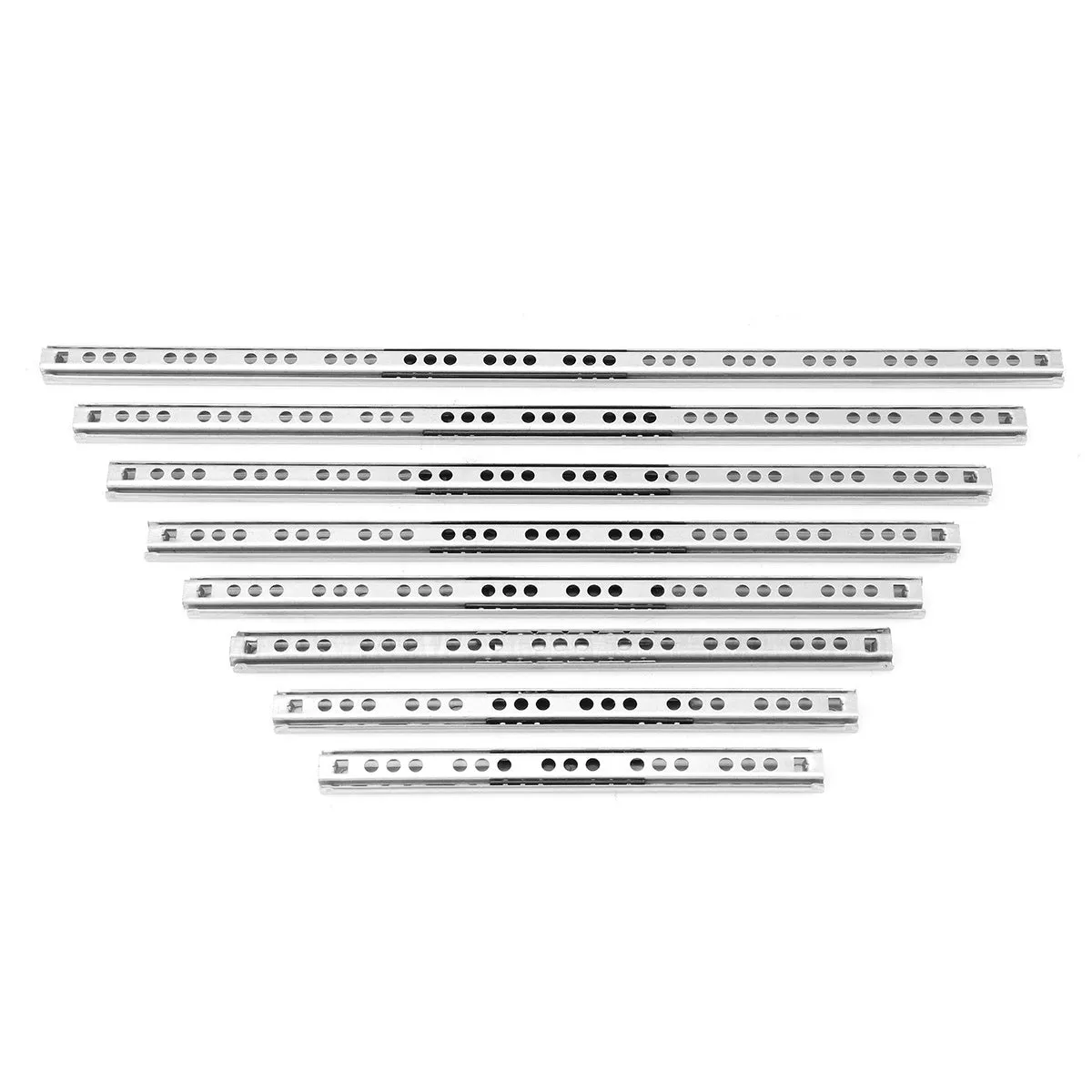 Ultra-narrow 17mm drawer slide rail with ball bearing mechanism and two-section expansion design