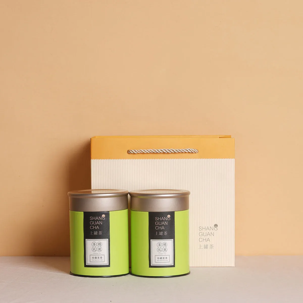 Green tin can tea packing box with 150ml capacity for loose leaf storage