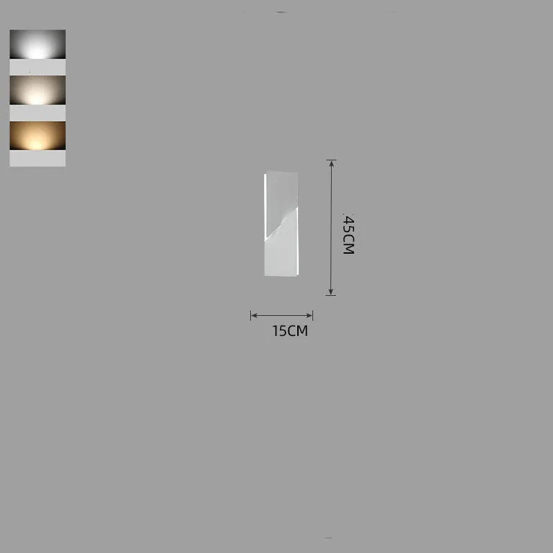 Creative Nordic wall lamp with iron shade and stepless dimming in a living room background setting