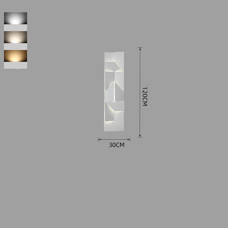 Creative Nordic wall lamp with iron shade and stepless dimming in a living room background setting
