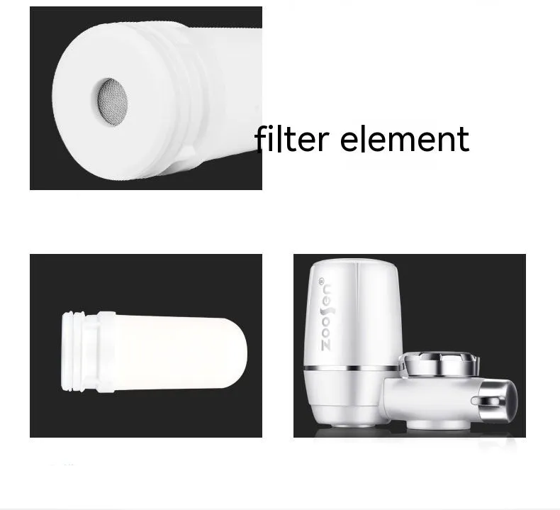 White diatom ooze ceramic water filter element measuring 43x43x100mm