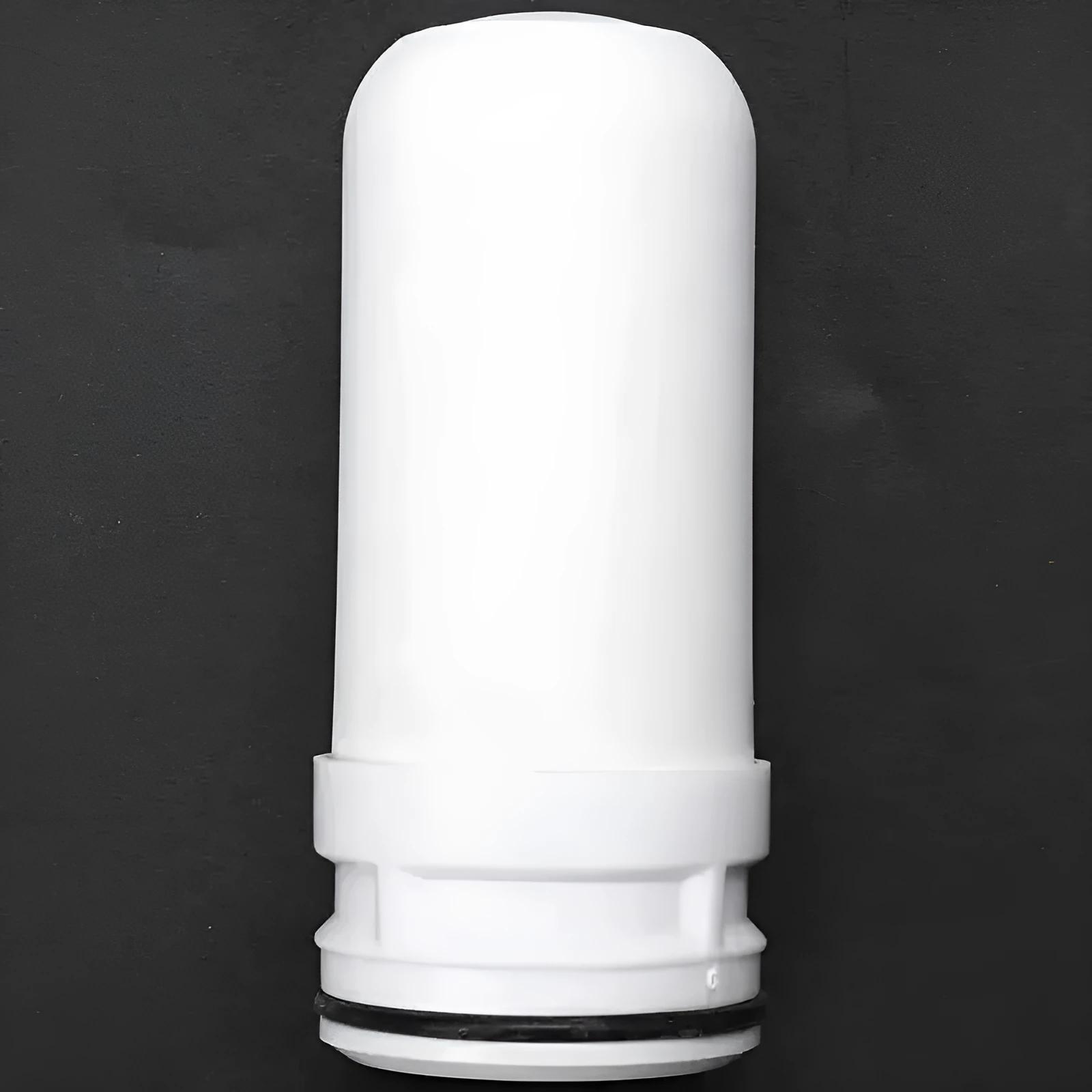 White diatom ooze ceramic water filter element measuring 43x43x100mm