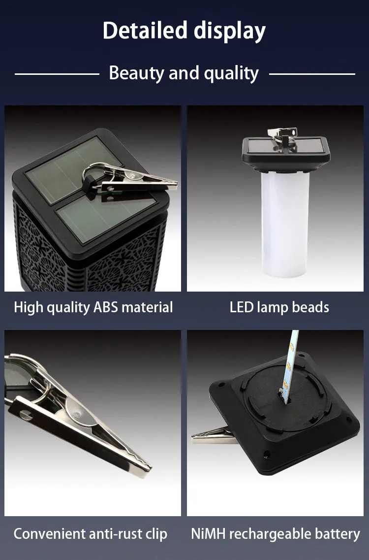 Solar-powered retro-style flame garden light with ground spike for outdoor patio use