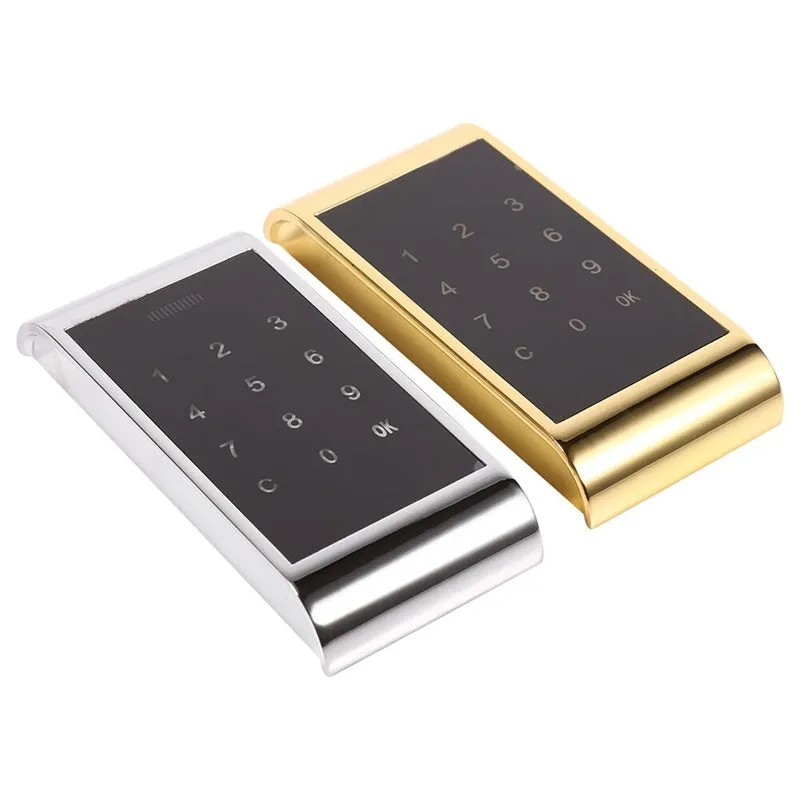 Silver temporary deposit code lock with four-digit combination keypad on zinc alloy housing.