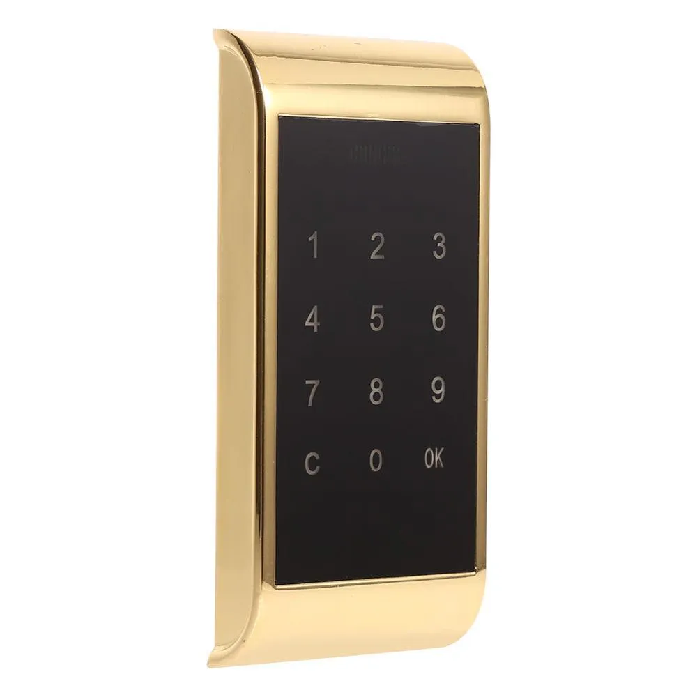Silver temporary deposit code lock with four-digit combination keypad on zinc alloy housing.