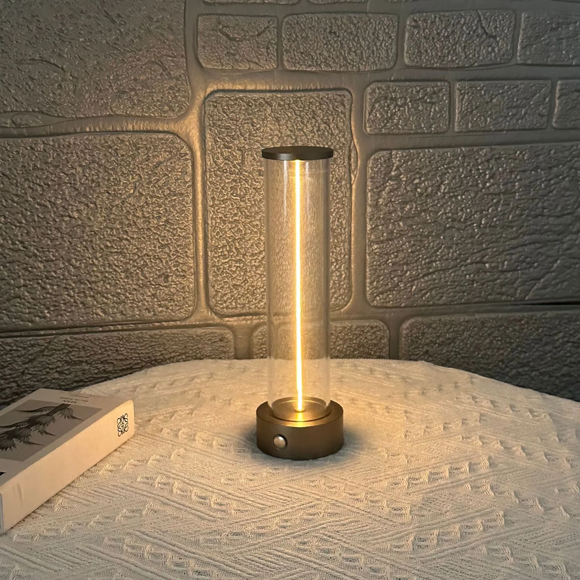 Modern rectangular USB-charged LED glass light strip with magnetic mount, dimensions 53mm by 234mm.