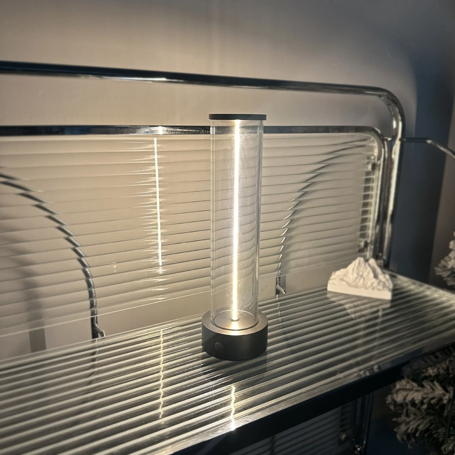 Modern rectangular USB-charged LED glass light strip with magnetic mount, dimensions 53mm by 234mm.