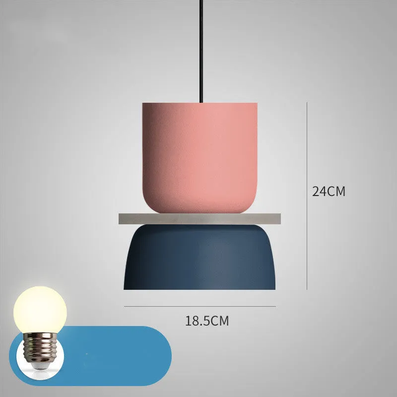 Nordic minimalist iron table lamp with simple design on bedside table
