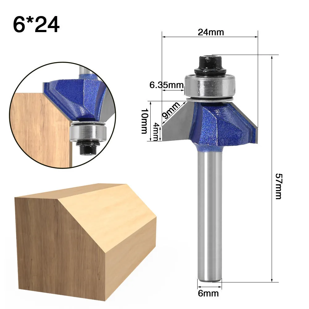 Hard alloy angle cutter for woodworking with 13mm blade diameter and 59mm length