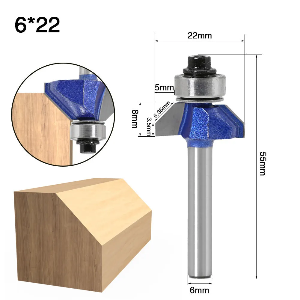 Hard alloy angle cutter for woodworking with 13mm blade diameter and 59mm length