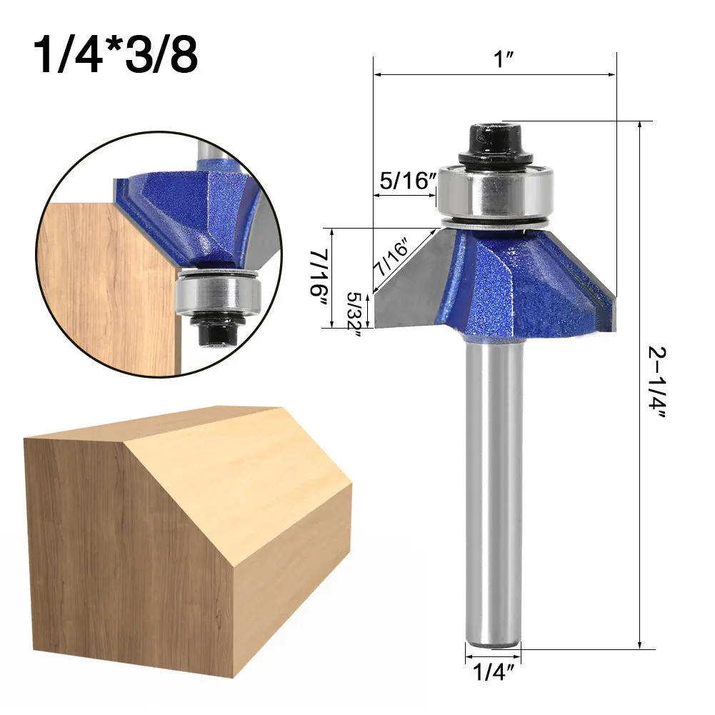 Hard alloy angle cutter for woodworking with 13mm blade diameter and 59mm length