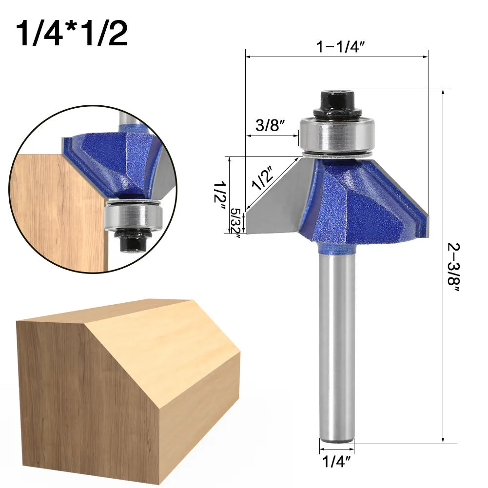Hard alloy angle cutter for woodworking with 13mm blade diameter and 59mm length