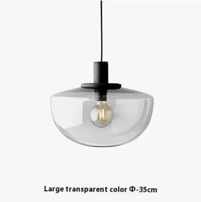 Simple modern glass pendant light with single-head droplight design in milky white finish