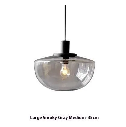 Simple modern glass pendant light with single-head droplight design in milky white finish