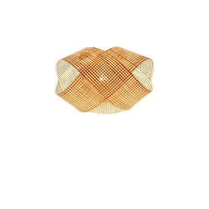 Rattan woven ceiling lamp in New Chinese style with adjustable height feature