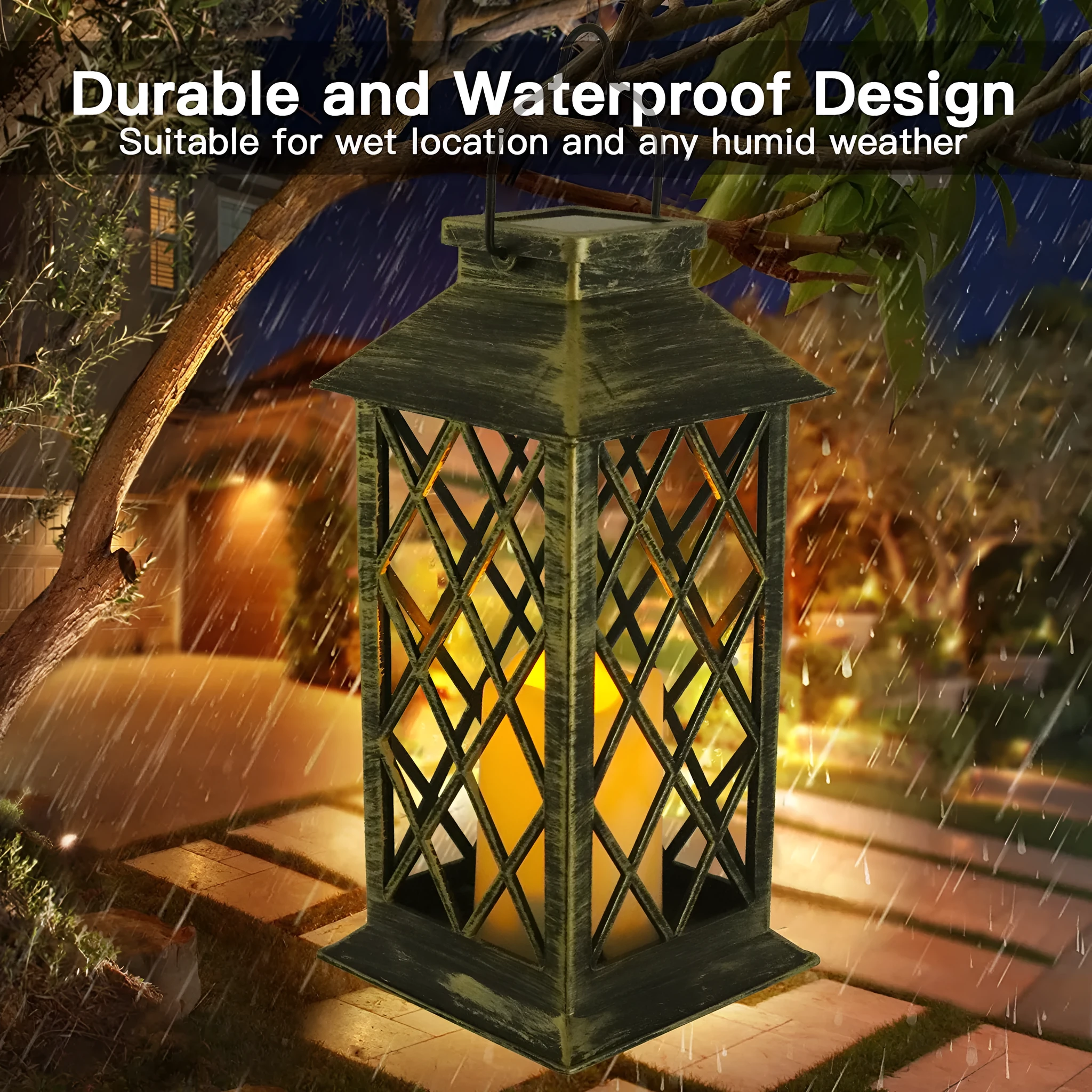 European retro style solar palace garden lamp with outdoor waterproof rating