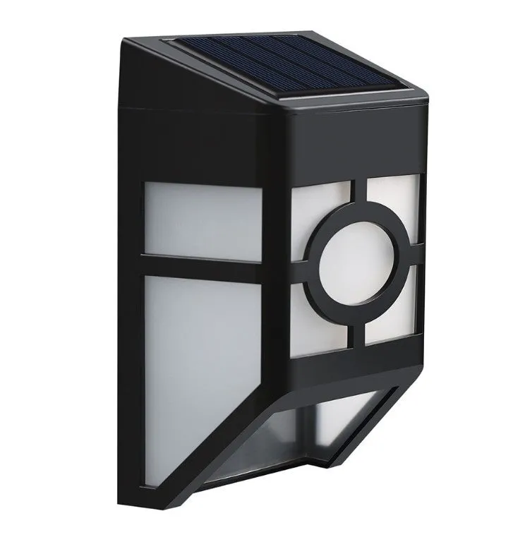Solar wall light 2LED retro fence light plastic ABS PC warm white light compact size