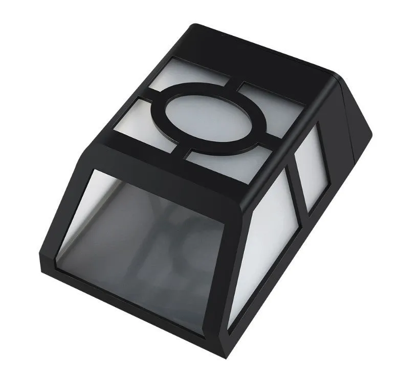 Solar wall light 2LED retro fence light plastic ABS PC warm white light compact size