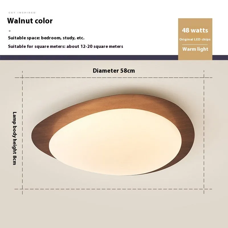 Chinese style master bedroom ceiling lamp with iron body and acrylic shade in multiple size options