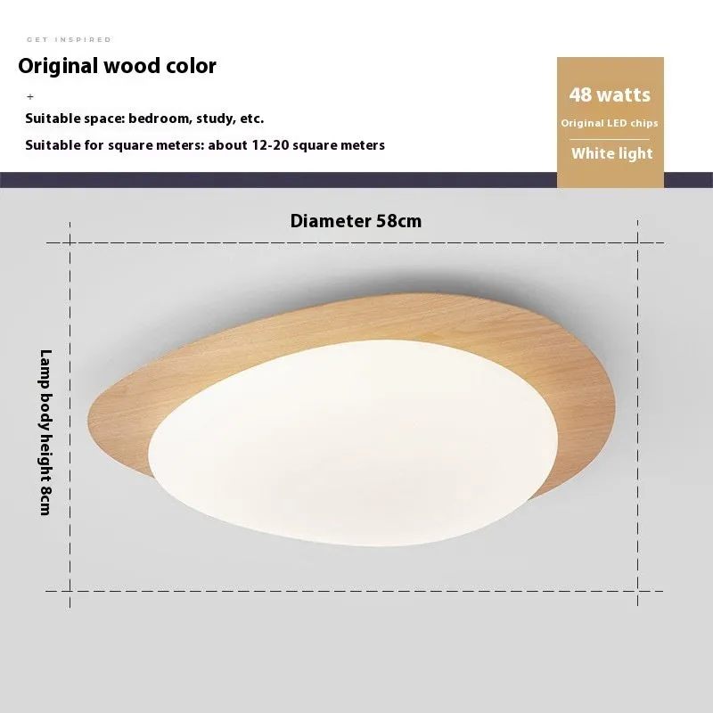 Chinese style master bedroom ceiling lamp with iron body and acrylic shade in multiple size options